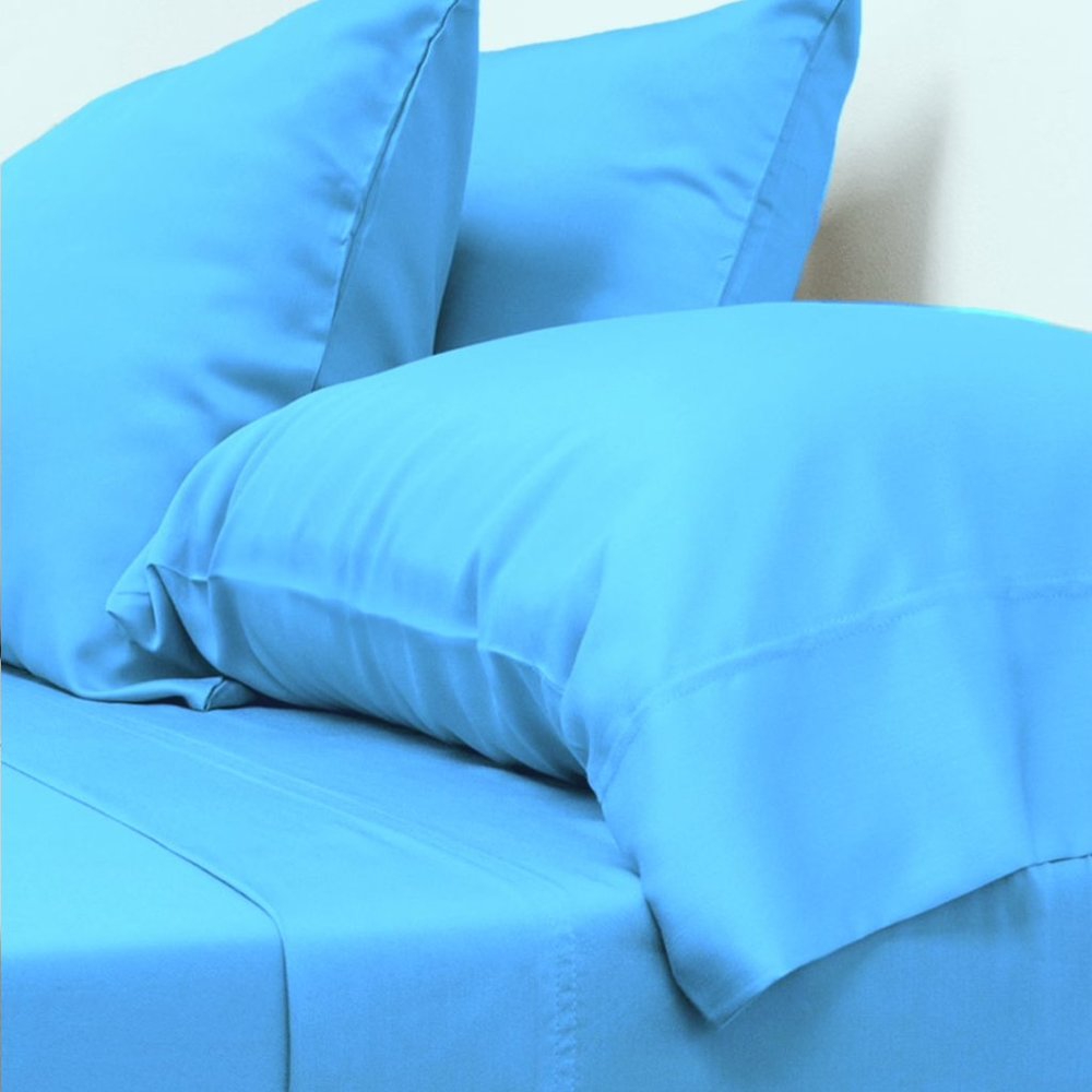Luxury Bamboo 6 Piece Sheet Set, Sky Blue